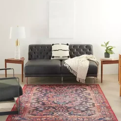 Online Kirklands Home Fulton Red Botanical Area Rug, 5x7