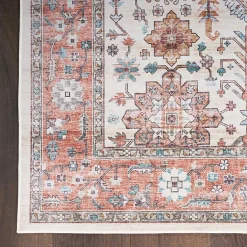 Outlet Kirklands Home Fulton Red Floral Medallion Area Rug, 7x10