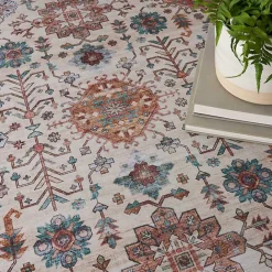 Outlet Kirklands Home Fulton Red Floral Medallion Area Rug, 7x10