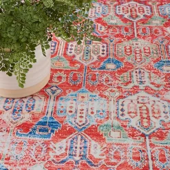Kirklands Home Fulton Traditional Area Rug, 5x7 Red