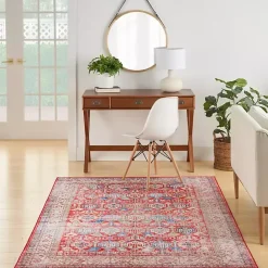 Kirklands Home Fulton Traditional Area Rug, 5x7 Red