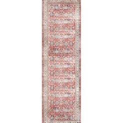 Kirklands Home Fulton Traditional Runner, 2x7 Red
