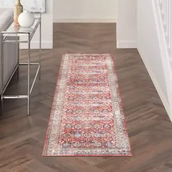 Kirklands Home Fulton Traditional Runner, 2x7 Red