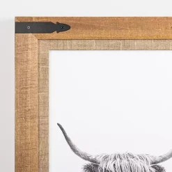 New Kirklands Home Furry Highland Cow Framed Art Print