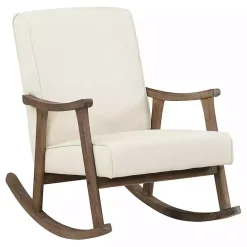 New Kirklands Home Gainsborough Upholstered Rocking Chair Ivory