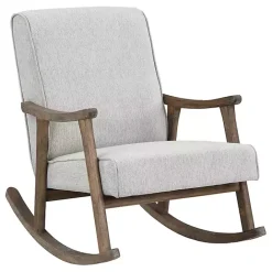 Online Kirklands Home Gainsborough Smoke Upholstered Rocking Chair Gray