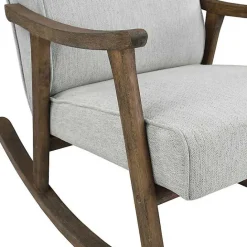 Online Kirklands Home Gainsborough Smoke Upholstered Rocking Chair Gray