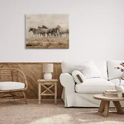 Outlet Kirklands Home Galloping Horse Herd Canvas Art Print, 40x30 in.