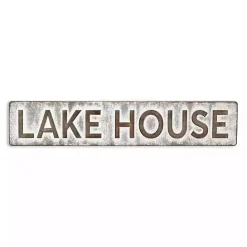 Hot Kirklands Home Galvanized Metal Lake House Wall Sign
