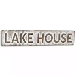 Hot Kirklands Home Galvanized Metal Lake House Wall Sign