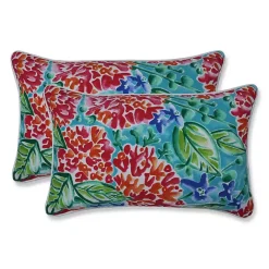 Best Kirklands Home Garden Blooms Outdoor Lumbar Pillows, Set of 2 Multi