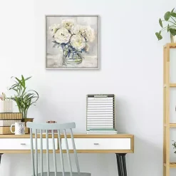 Discount Kirklands Home Garden Collections II Framed Canvas Art Print White