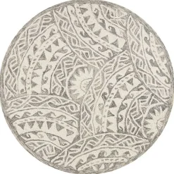 Discount Kirklands Home Geometric Round Waves Area Rug, 6 ft.