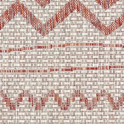New Kirklands Home Geometric Stripe Sun Shower Outdoor Area Rug, 5x8