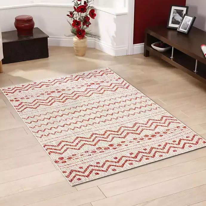 Clearance Kirklands Home Geometric Stripe Sun Shower Outdoor Area Rug, 7x9