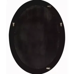 Discount Kirklands Home George Ridged Oval Wall Mirror Black