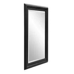 Hot Kirklands Home George Ridged Rectangular Wall Mirror Black