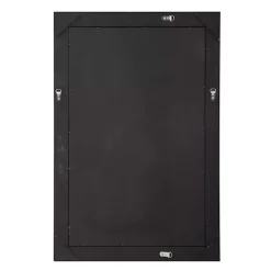Hot Kirklands Home George Ridged Rectangular Wall Mirror Black