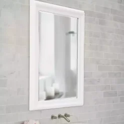 Sale Kirklands Home George Ridged Rectangular Wall Mirror White