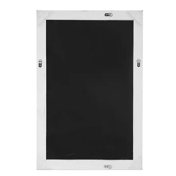 Sale Kirklands Home George Ridged Rectangular Wall Mirror White