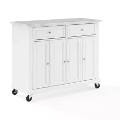 New Kirklands Home Gia All Marble Kitchen Island White