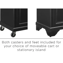 Discount Kirklands Home Gia Black and White Marble Kitchen Island