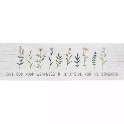 Sale Kirklands Home Give God Your Weakness Wall Plaque