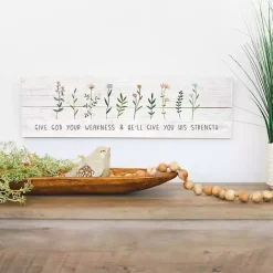 Sale Kirklands Home Give God Your Weakness Wall Plaque