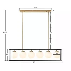 Discount Kirklands Home Glass Globes Rectangle Chandelier