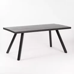 Best Kirklands Home Glenn Midnight Wood Rectangular Dining Table Black