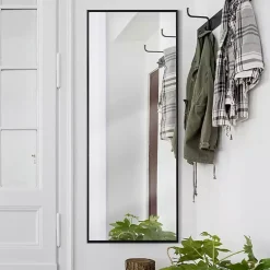 New Kirklands Home Glossy Black Frame Leaning Mirror