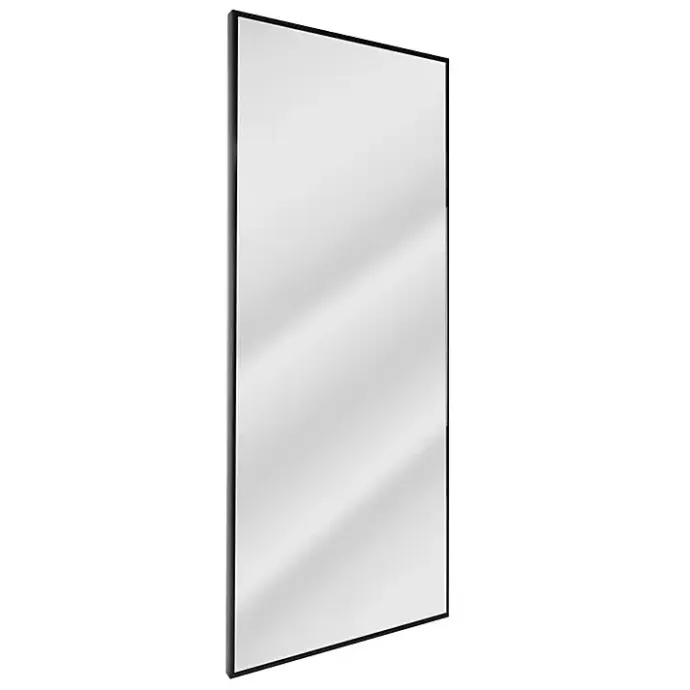 New Kirklands Home Glossy Black Frame Leaning Mirror
