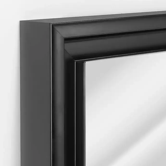 New Kirklands Home Glossy Black Frame Leaning Mirror