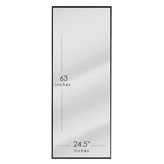 New Kirklands Home Glossy Black Frame Leaning Mirror