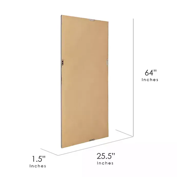 New Kirklands Home Glossy Black Frame Leaning Mirror