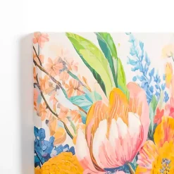 Outlet Kirklands Home Glowing Florals Canvas Art Print Multi