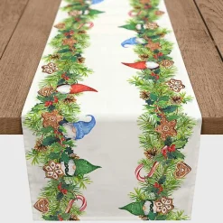 Discount Kirklands Home Gnome and Cookies Twill Table Runner, 90 in. Multi