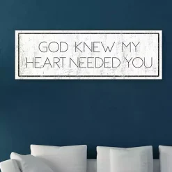 Discount Kirklands Home God Knew My Heart Needed You Canvas Art Print White