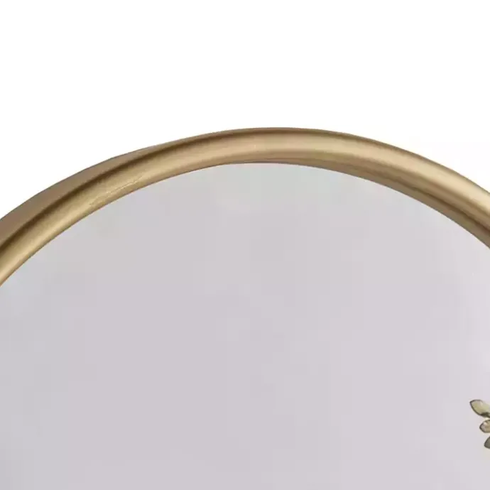 Kirklands Home Gold Adaline Floral Arched Wall Mirror
