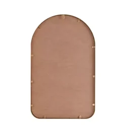 Kirklands Home Gold Adaline Floral Arched Wall Mirror