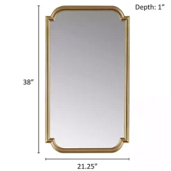 Best Kirklands Home Gold Adelaide Scalloped Rectangular Wall Mirror