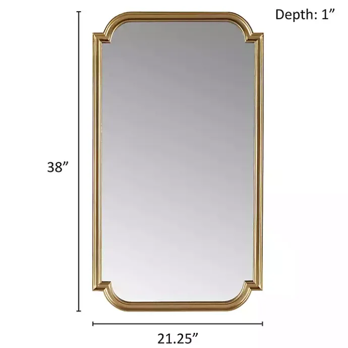 Best Kirklands Home Gold Adelaide Scalloped Rectangular Wall Mirror