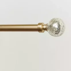 Best Kirklands Home Gold Aged Mercury Sphere Curtain Rod, 72 in.