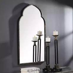 Hot Kirklands Home Gold and Bronze Metal Arch Mirror