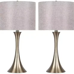 Hot Kirklands Home Gold and Tapered Table Lamps, Set of 2 Gray