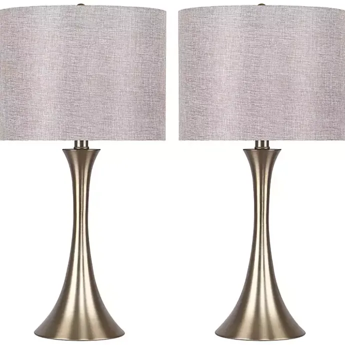 Hot Kirklands Home Gold and Tapered Table Lamps, Set of 2 Gray
