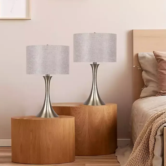 Hot Kirklands Home Gold and Tapered Table Lamps, Set of 2 Gray