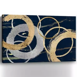 Online Kirklands Home Gold and Silver Rings Canvas Art Print, 48x32 in.