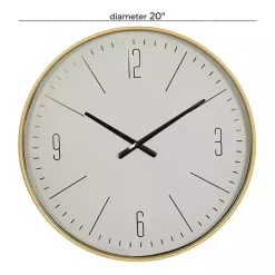 Discount Kirklands Home Gold and White Classic Wall Clock