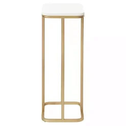 Kirklands Home and White Credele Accent Table Gold